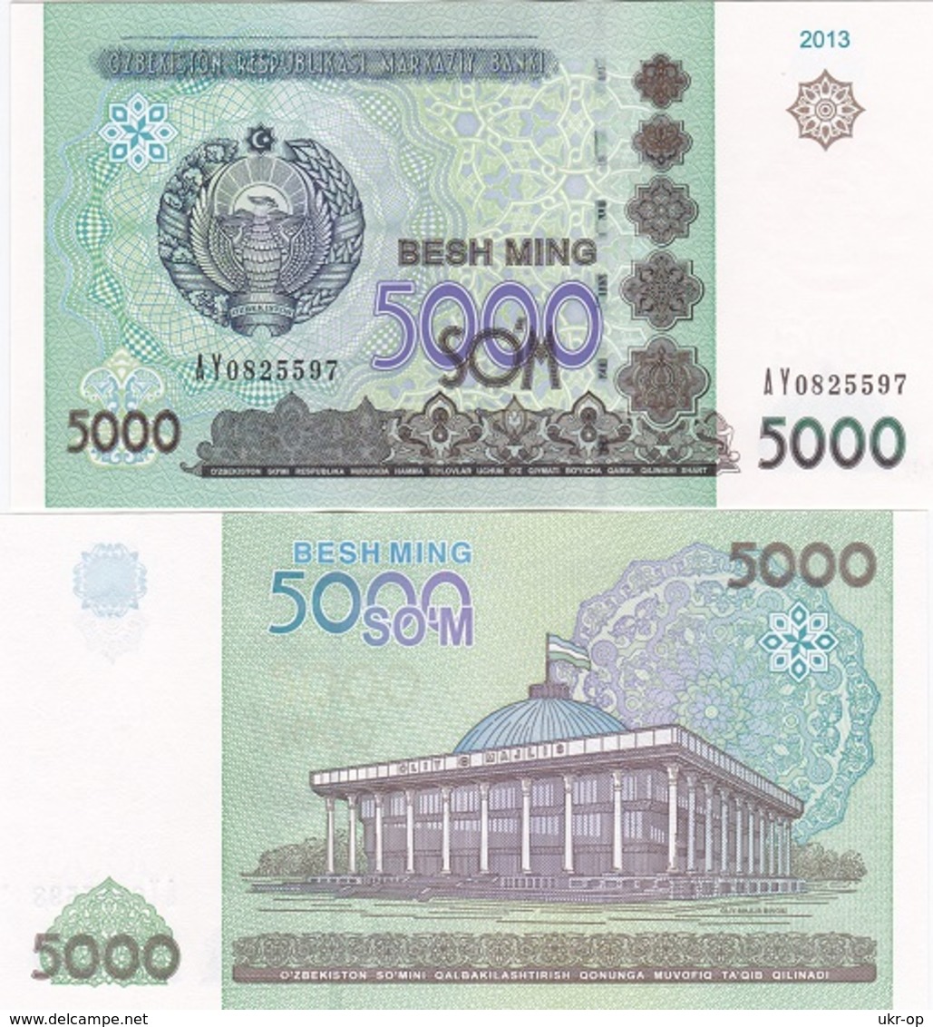 Uzbekistan - 5000 Sum 2013 UNC Ukr-OP - Uzbekistán