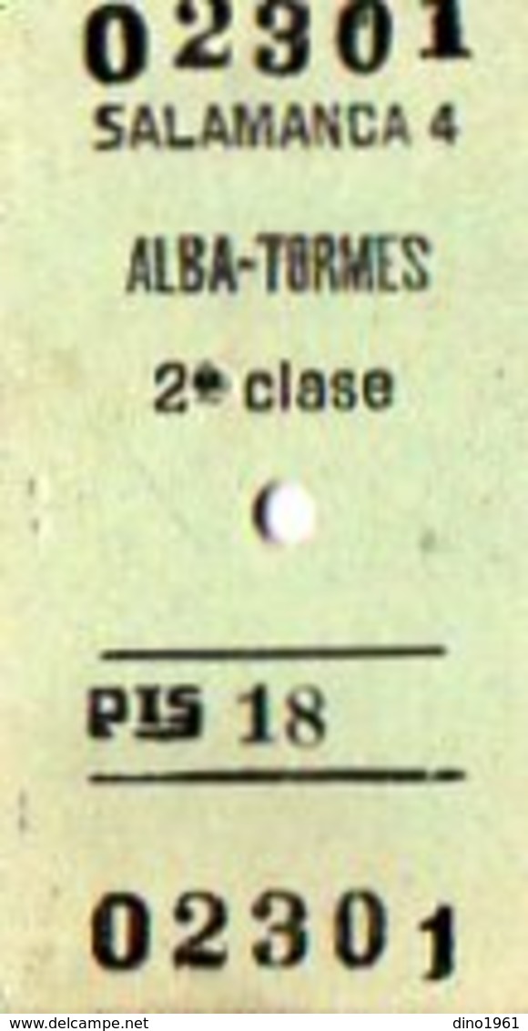 VP12.008 - Ticket Des Chemins De Fer  SALAMANCA X ALBA - TORMES - Europa