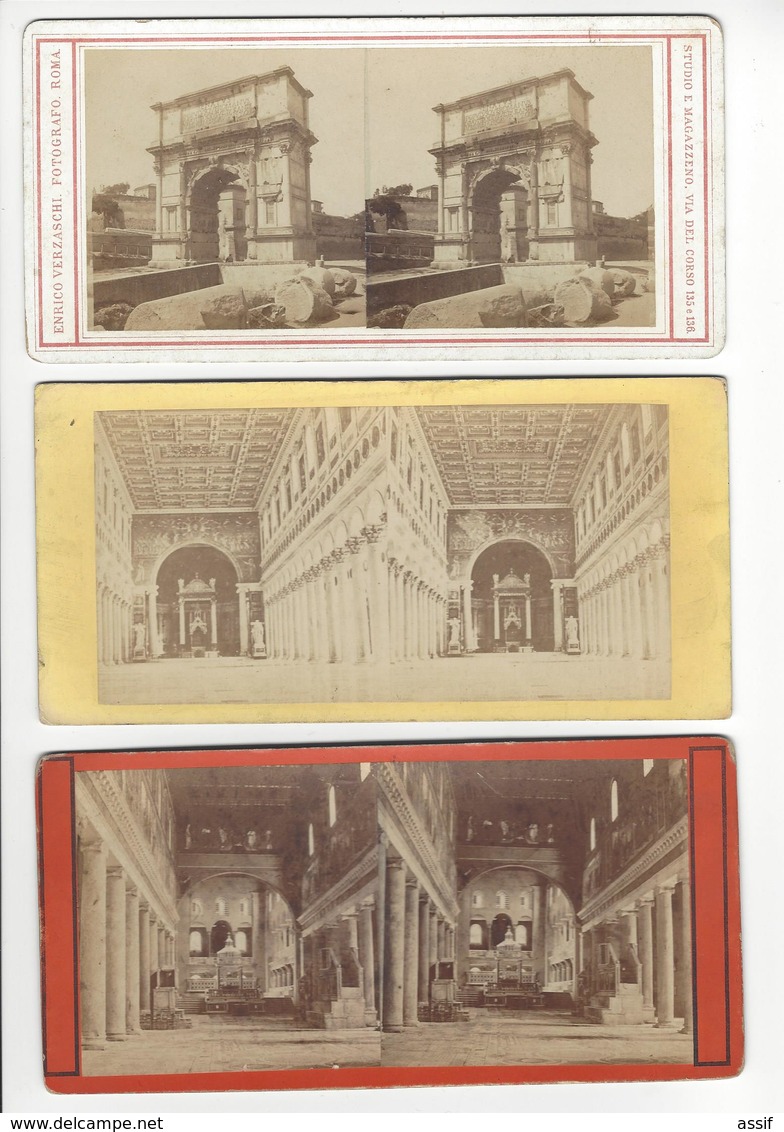 Circa 1850 à 1880 ROME ROMA 20 STEREO ITALIE ITALIA PHOTO STEREO /FREE SHIPPING R - Photos Stéréoscopiques