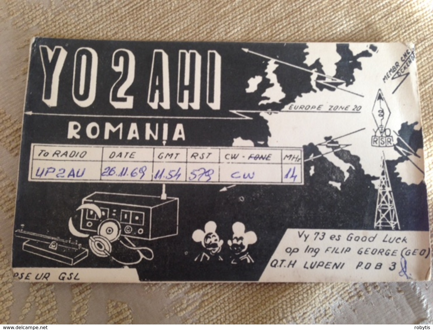 Romania Amateur Radio Station Card   1969 - Rumania