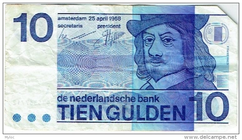 De Nederlansche Bank. Tien Gulden. 10 Gulden. 25 April 1968. - 10 Florín Holandés (gulden)