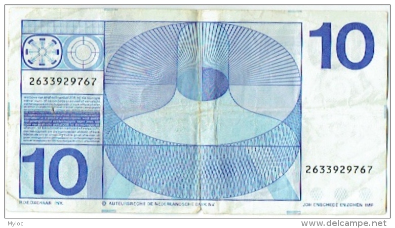 De Nederlansche Bank. Tien Gulden. 10 Gulden. 25 April 1968. - 10 Florín Holandés (gulden)