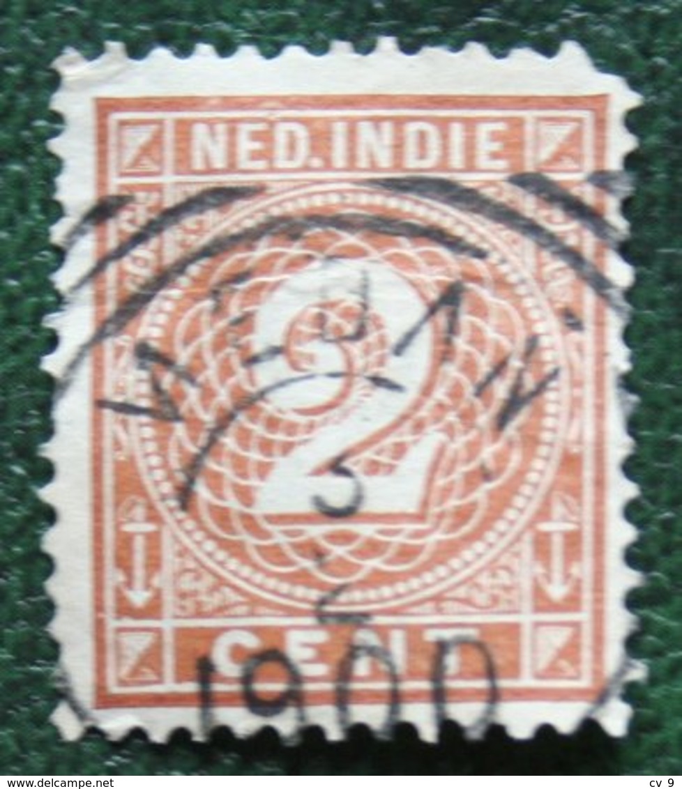 Cijfer Figure 2 Ct NVPH 18 1883-1890 Gestempeld / Used NEDERLAND INDIE / DUTCH INDIES - Niederländisch-Indien