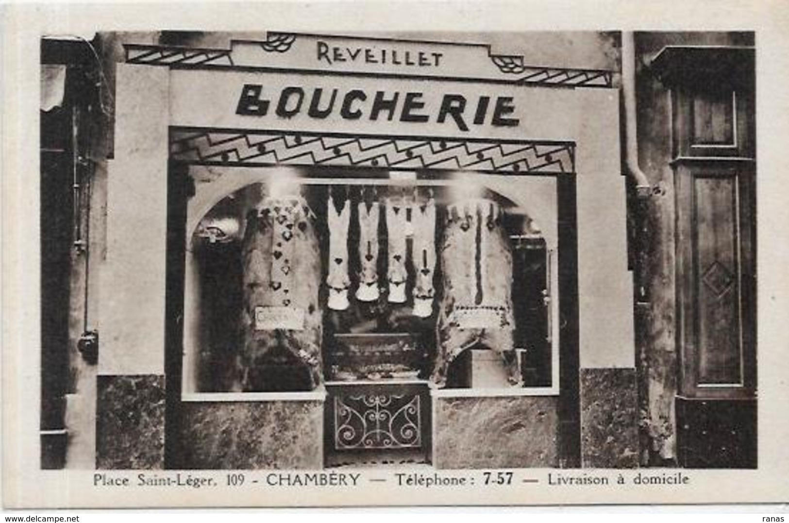 CPA Savoie Chambéry Commerce Shop Front Boucherie Non Circulé - Chambery