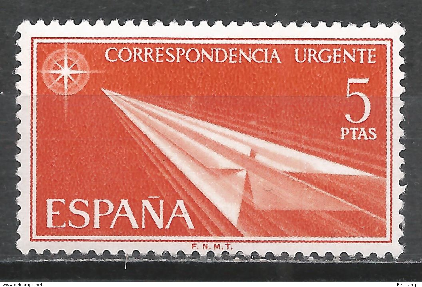 Spain 1965. Scott #E24 (M) ''Flight'' URGENTE - Special Delivery