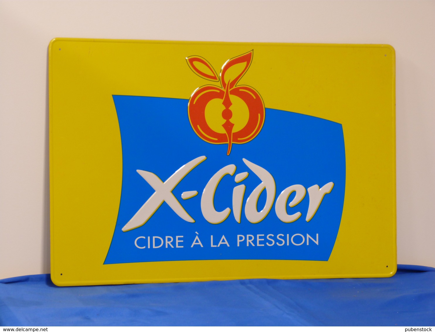 Plaque Métal "X CIDER" - Plaques En Tôle (après 1960)