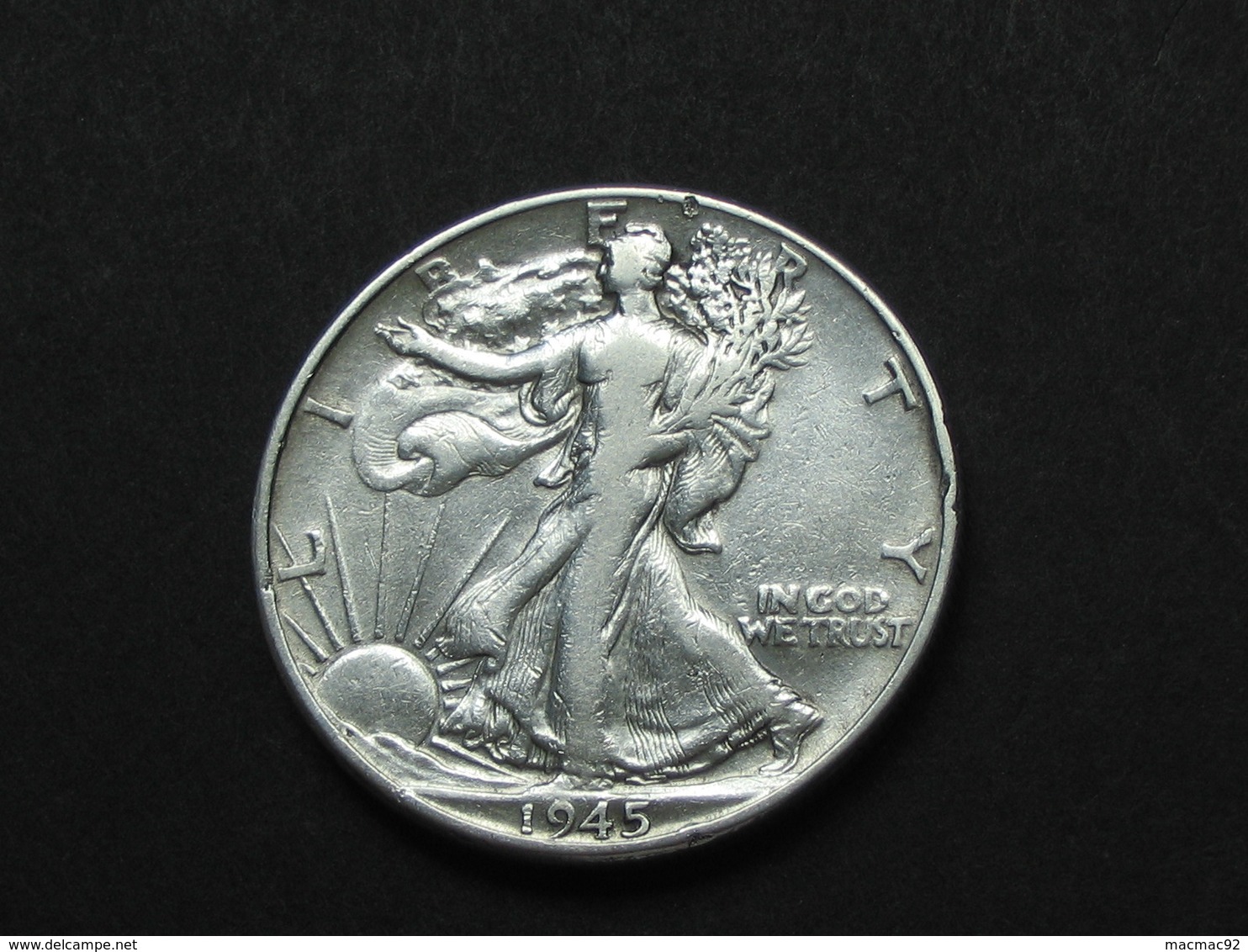 Demi  Dollar 1945 - LIBERTY WALKNG  - Silver - Etats-Unis - United States - USA  ****  EN ACHAT IMMEDIAT ***** - 1948-1963: Franklin