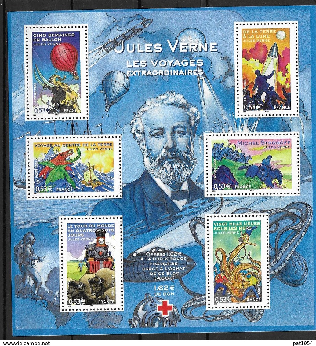 France 2005 Bloc Feuillet N° 85 Neuf Jules Verne La Croix Rouge Au Prix De La Poste - Nuovi