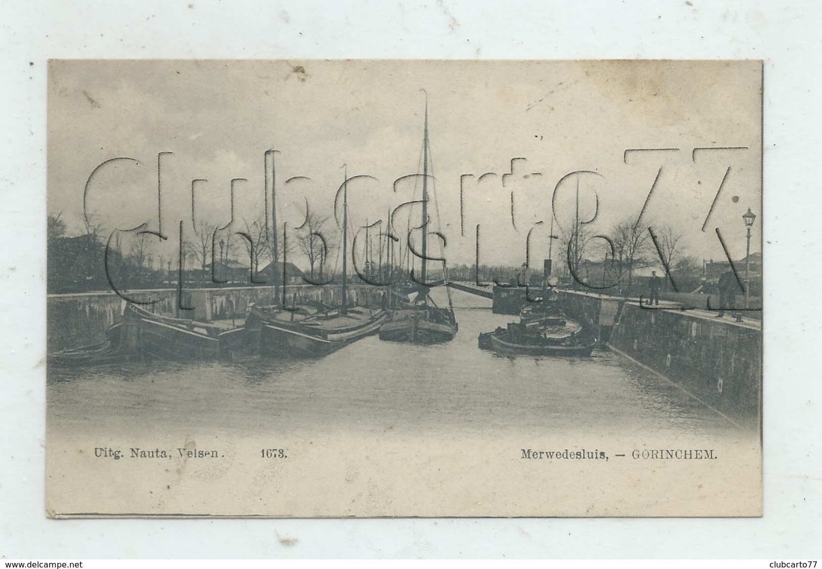 Gorinchem (Pays-Bas, Zuid-Holland) : Port Aux Péniches De Merwedesluis En 1905 (animé) PF. - Gorinchem