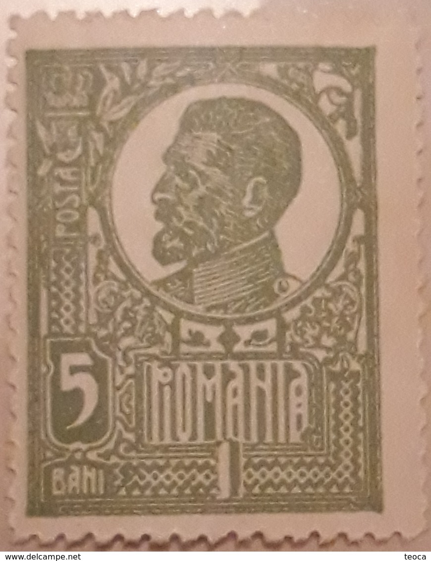 Error Romania 1920 ,KING FERDINAND  5 Bani  WITH INTRERUPTED TAPE FRAME IN LEFT,,error Color Spots - Plaatfouten En Curiosa