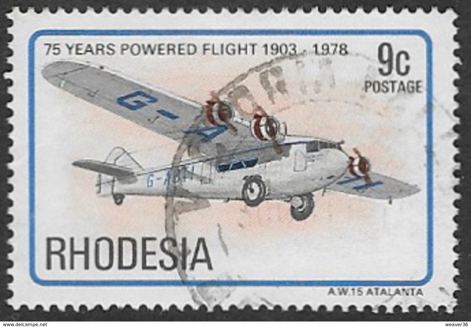 Rhodesia SG573 1978 75th Anniversary Of Powered Flight 9c Good/fine Used [37/30742/2D] - Rhodesia (1964-1980)