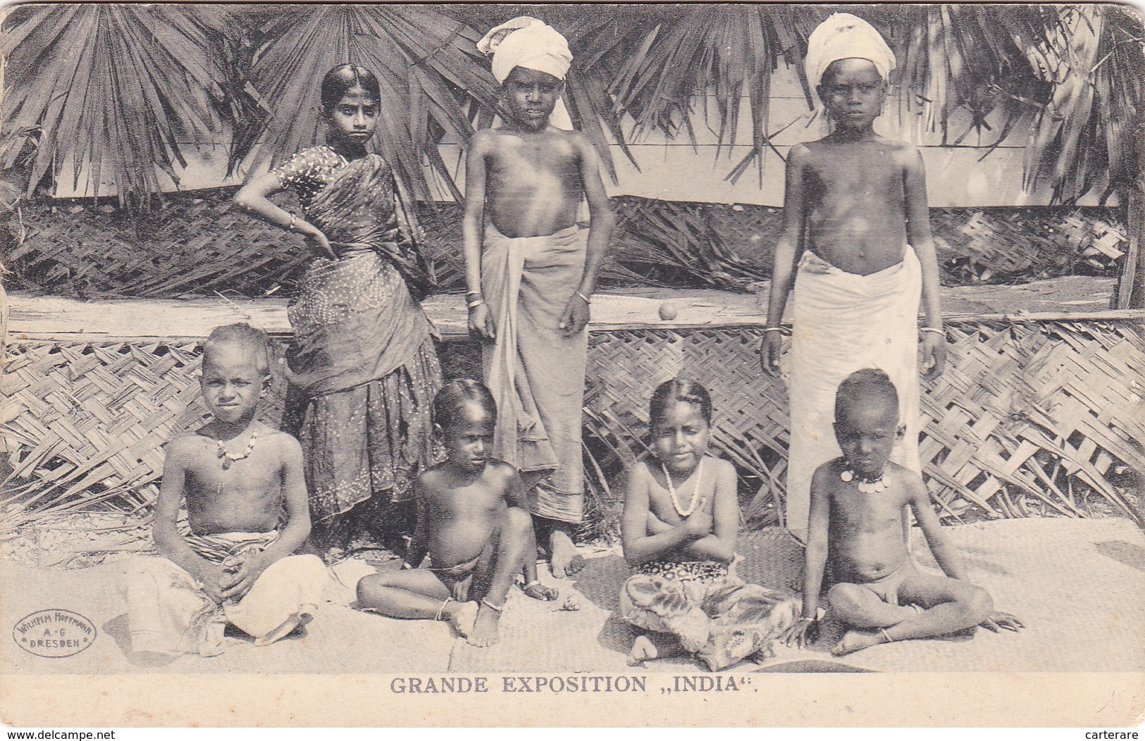 Cpa,1907,grande Exposition India,par Hoffmann,rare,inde,enfant ,enfants Riches Indoux,asie,asia - Unclassified