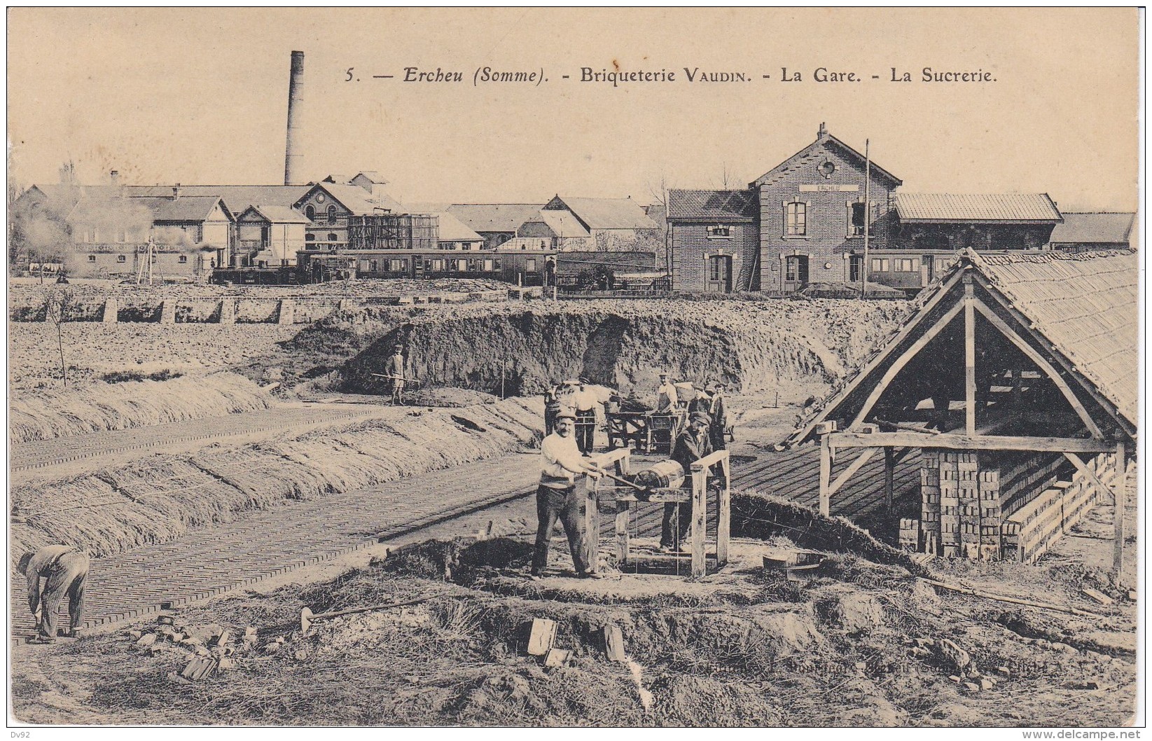 SOMME ERCHEU BRIQUETERIE VAUDIN LA GARE LA SUCRERIE - Autres & Non Classés