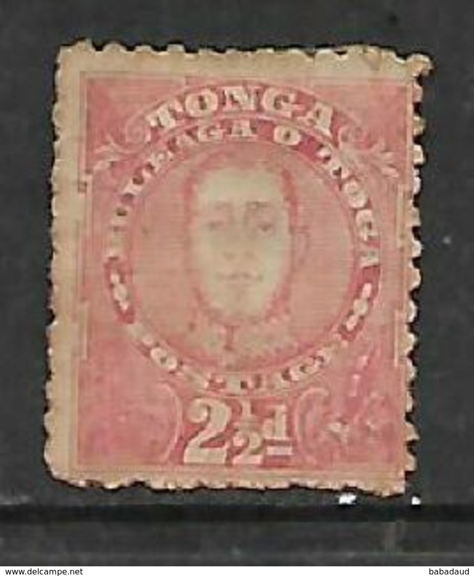 Tonga 1895 2 1/2d Rose, MH *, Toned - Tonga (...-1970)