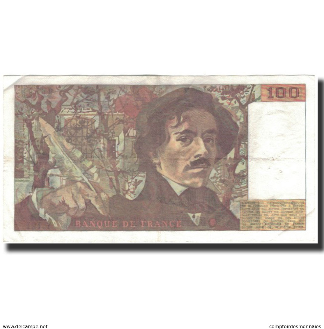 France, 100 Francs, 100 F 1978-1995 ''Delacroix'', 1987, TTB+, Fayette:69.11 - 100 F 1978-1995 ''Delacroix''