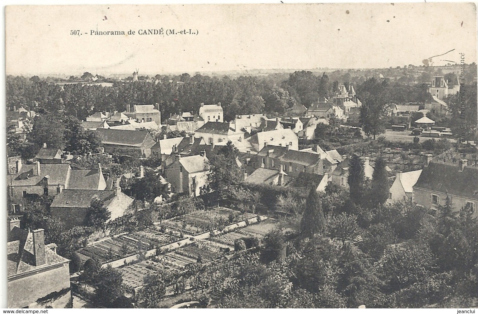 507. PANORAMA DE CANDE . AFFR AU VERSO LE 13-7-1908 . 2 SCANES - Autres & Non Classés