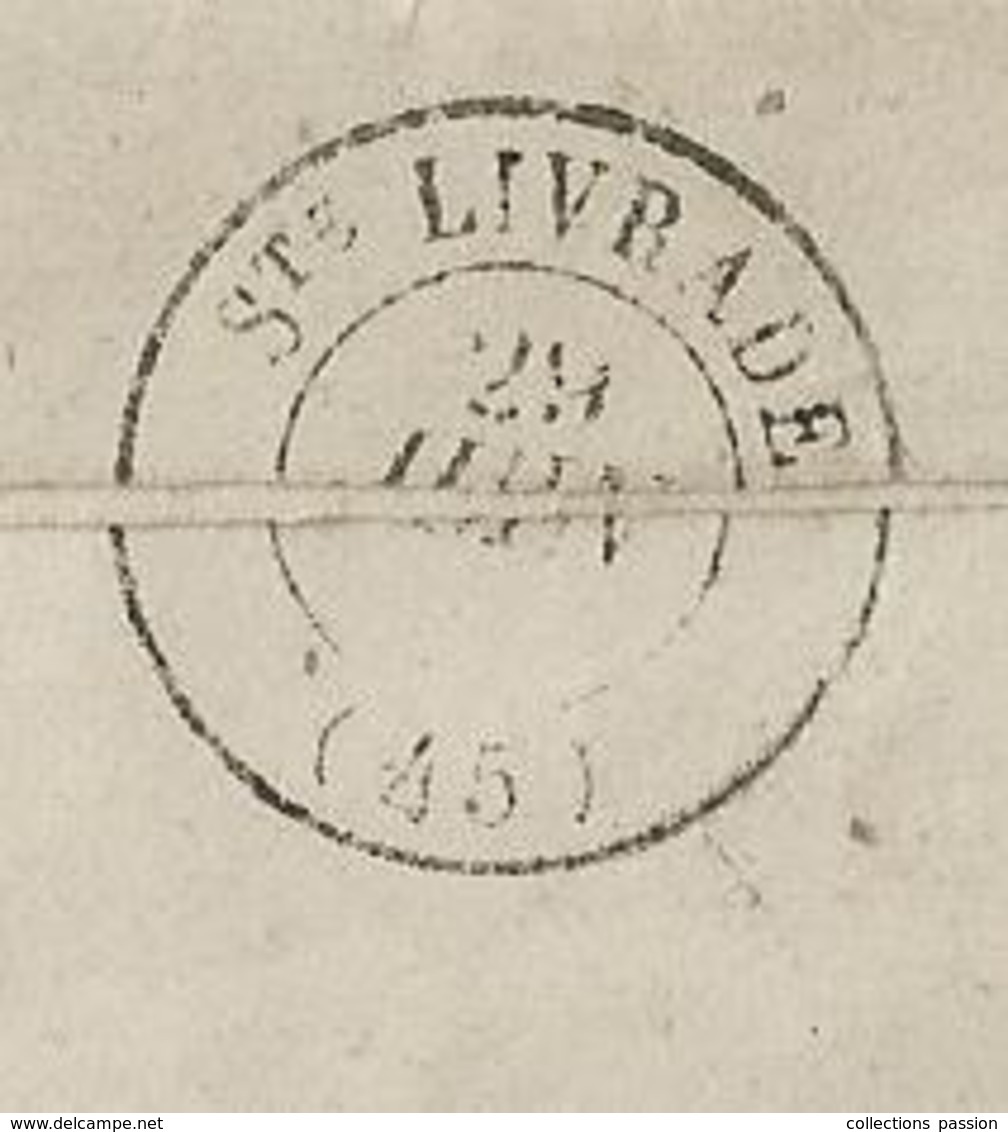 Lettre , 1862 , MONFLANQUIN , STE LIVRADE , 3 Scans - 1849-1876: Période Classique
