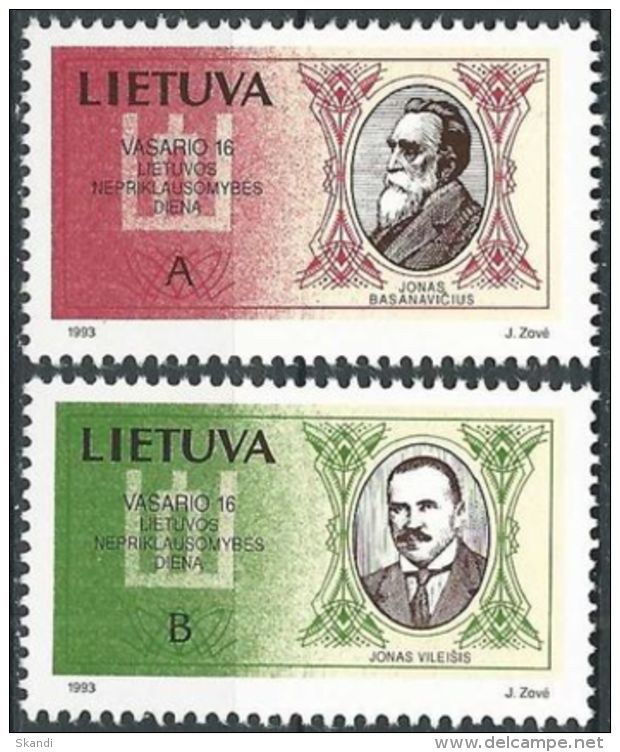 LITAUEN 1993 Mi-Nr. 516/17 ** MNH - Lithuania