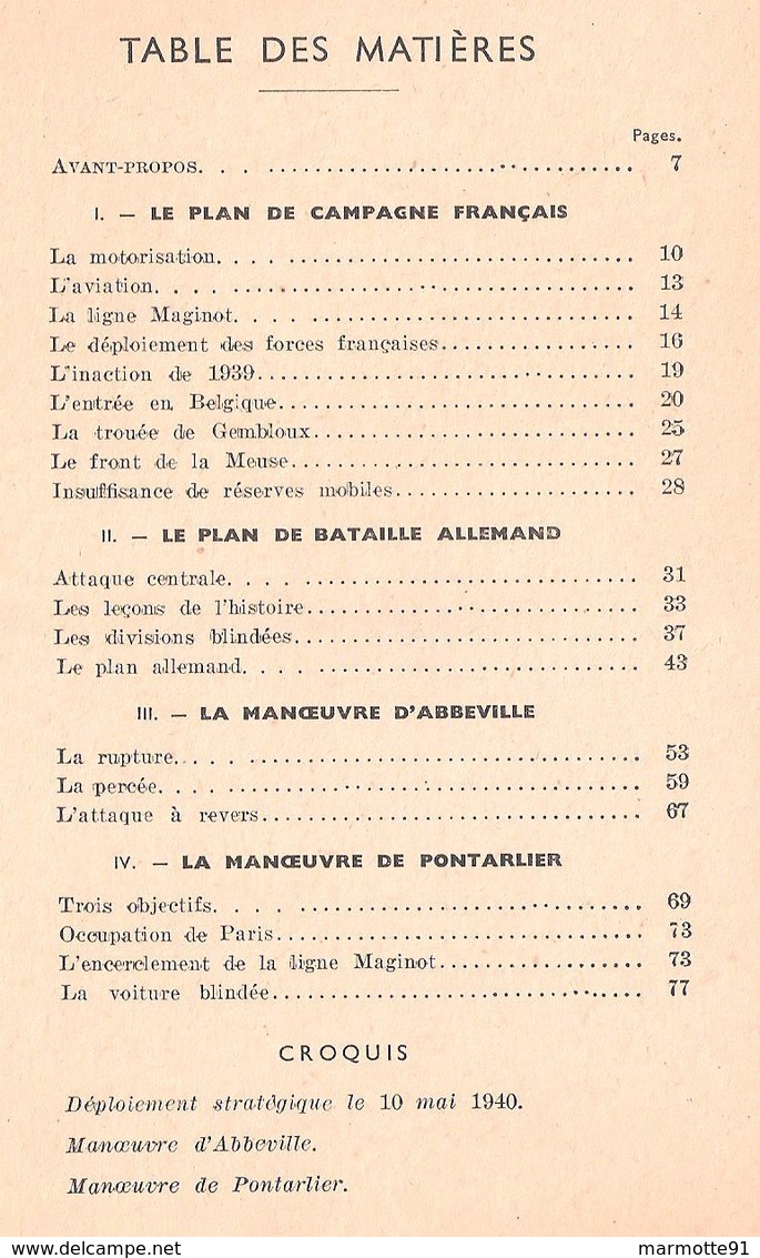 LES QUARANTE JOURS MAI JUIN 1940 PAR GENERAL DE CUGNAC MANOEUVRE ABBEVILLE PONTARLIER - 1939-45