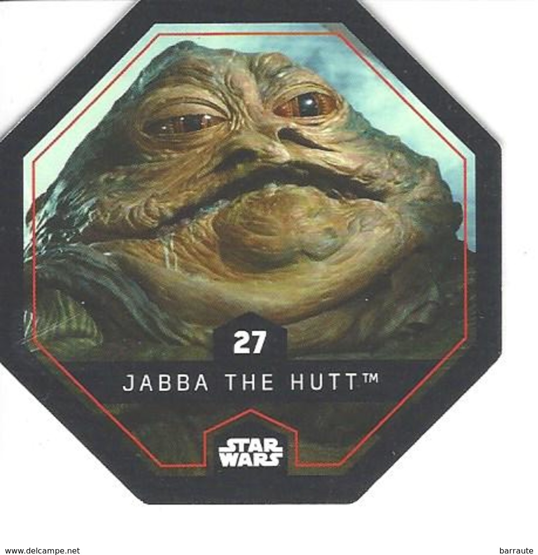 JETON LECLERC STAR WARS   N° 27 JABBA THE HUTT - Power Of The Force