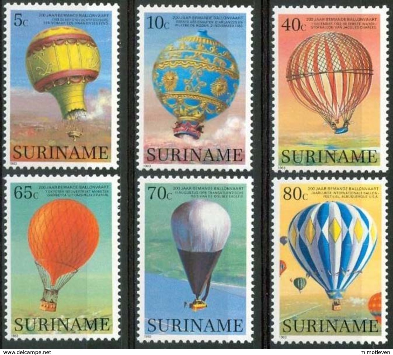 MVB-BK1-112 PF/MNH ¤ SURINME 1983 SERIE ¤ BALLOONS - Luchtballons