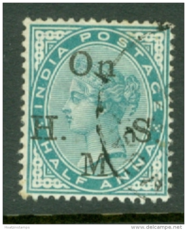 India: 1883/99   QV 'On H. M. S.' OVPT    SG O39   1a   Blue-green   Used - Official Stamps