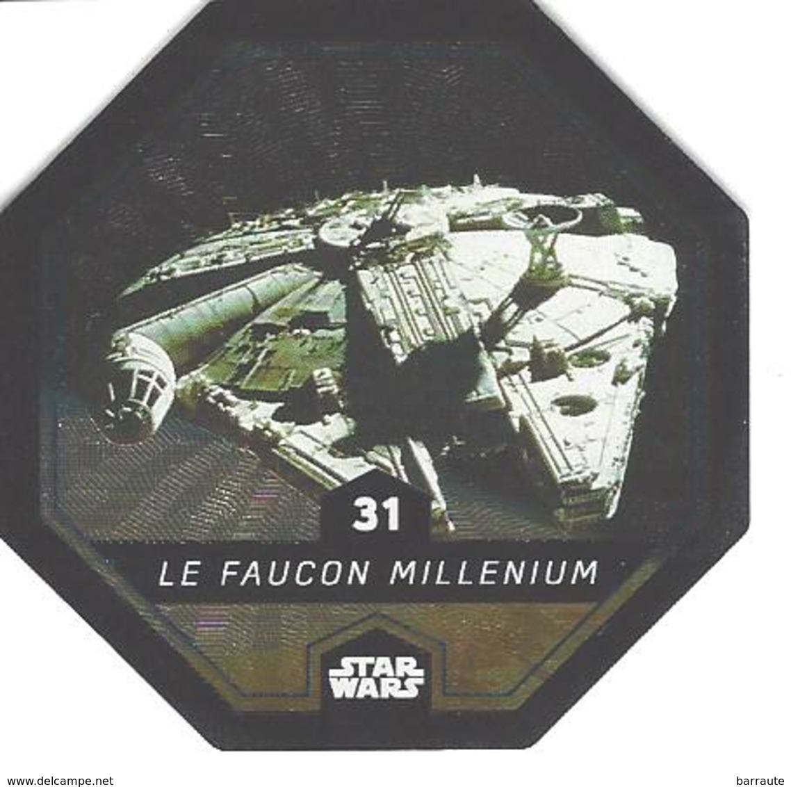 JETON LECLERC STAR WARS   N° 31 LE FAUCON MILLENIUM  Brillante Superbe - Poder De La Fuerza