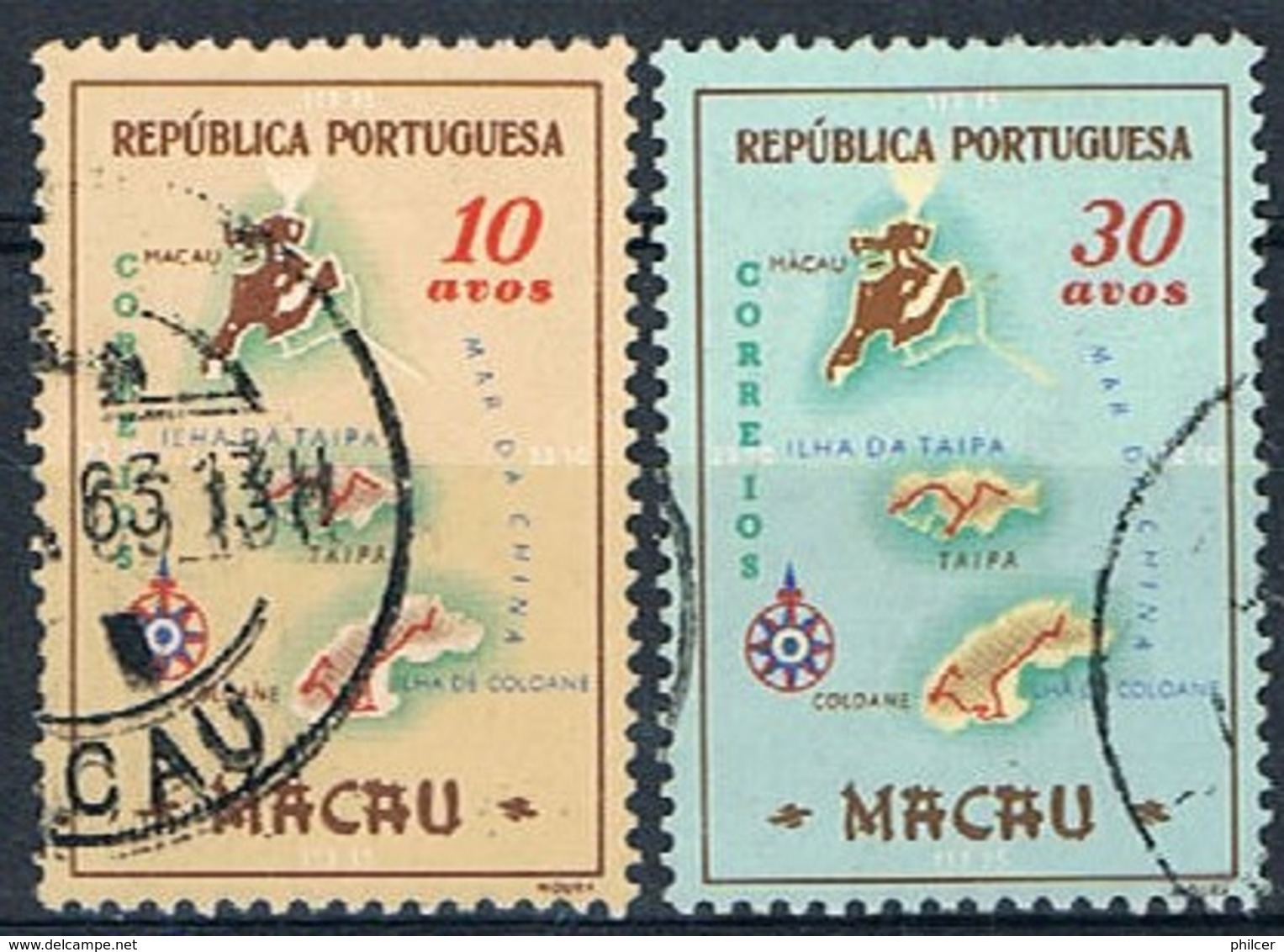 Macau, 1956, # 389/90, Used - Used Stamps