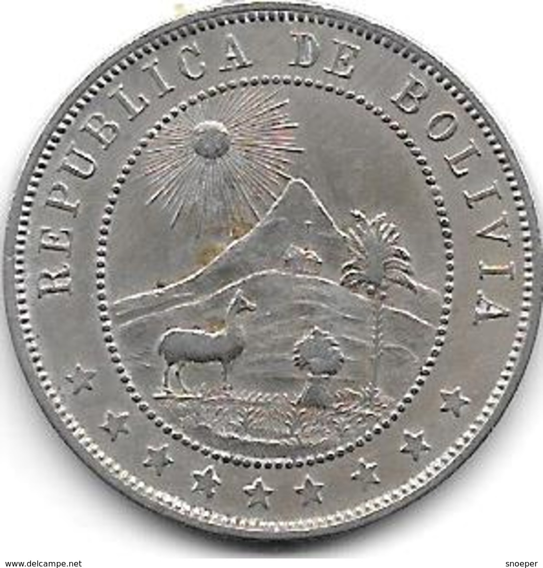 *Bolivia 10 Centavos 1899 Km174.1 - Bolivie