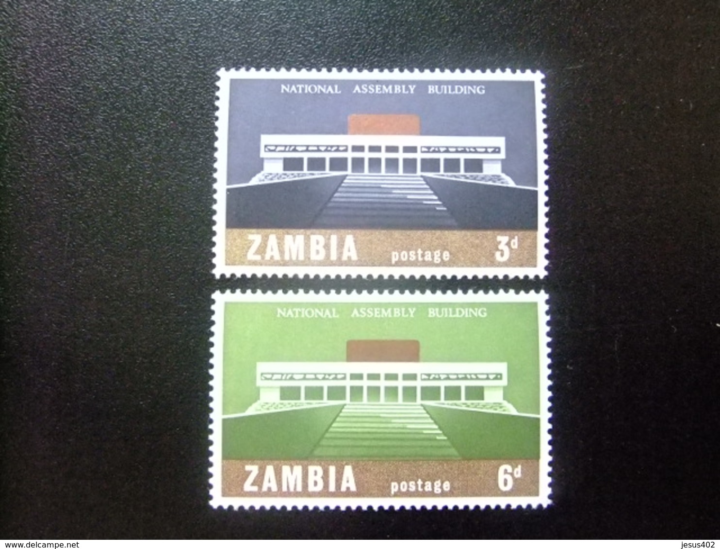ZAMBIA ZAMBIE 1967 Inaguración Palacio Nacional Yvert N 30 / 31 ** MNH - Zambia (1965-...)