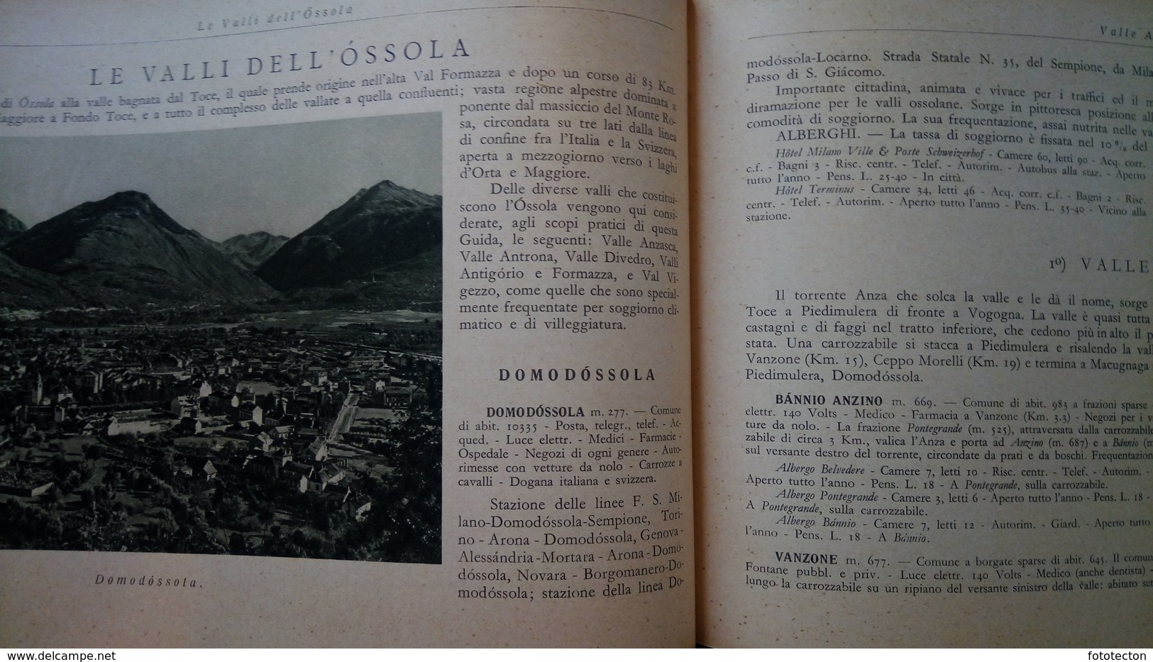 Guida Pratica Ai Luoghi Di Soggiorno E Di Cura D'Italia - Le Stazioni Alpine,Piemonte E Lombardia 1934 "Le Vie D'Italia" - Altri & Non Classificati