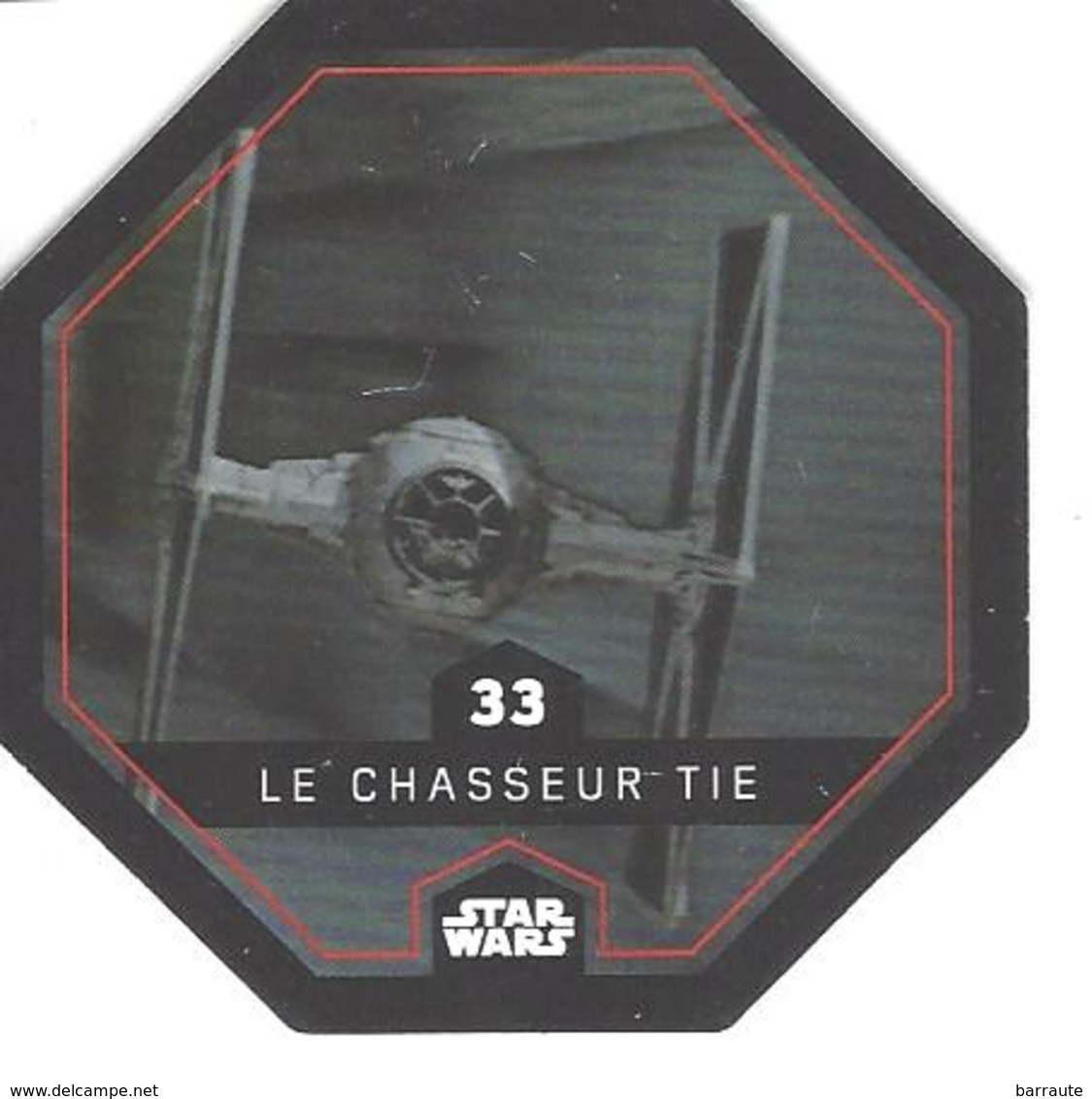 JETON LECLERC STAR WARS   N° 33 LE CHASSEUR TIE - Power Of The Force