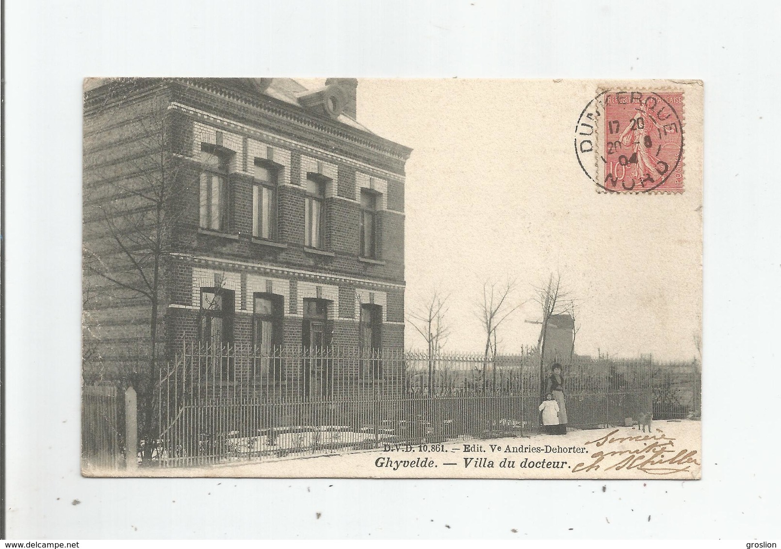 GHYVELDE (NORD) 10.861 VILLA DU DOCTEUR (MOULIN A VENT) 1904 - Autres & Non Classés