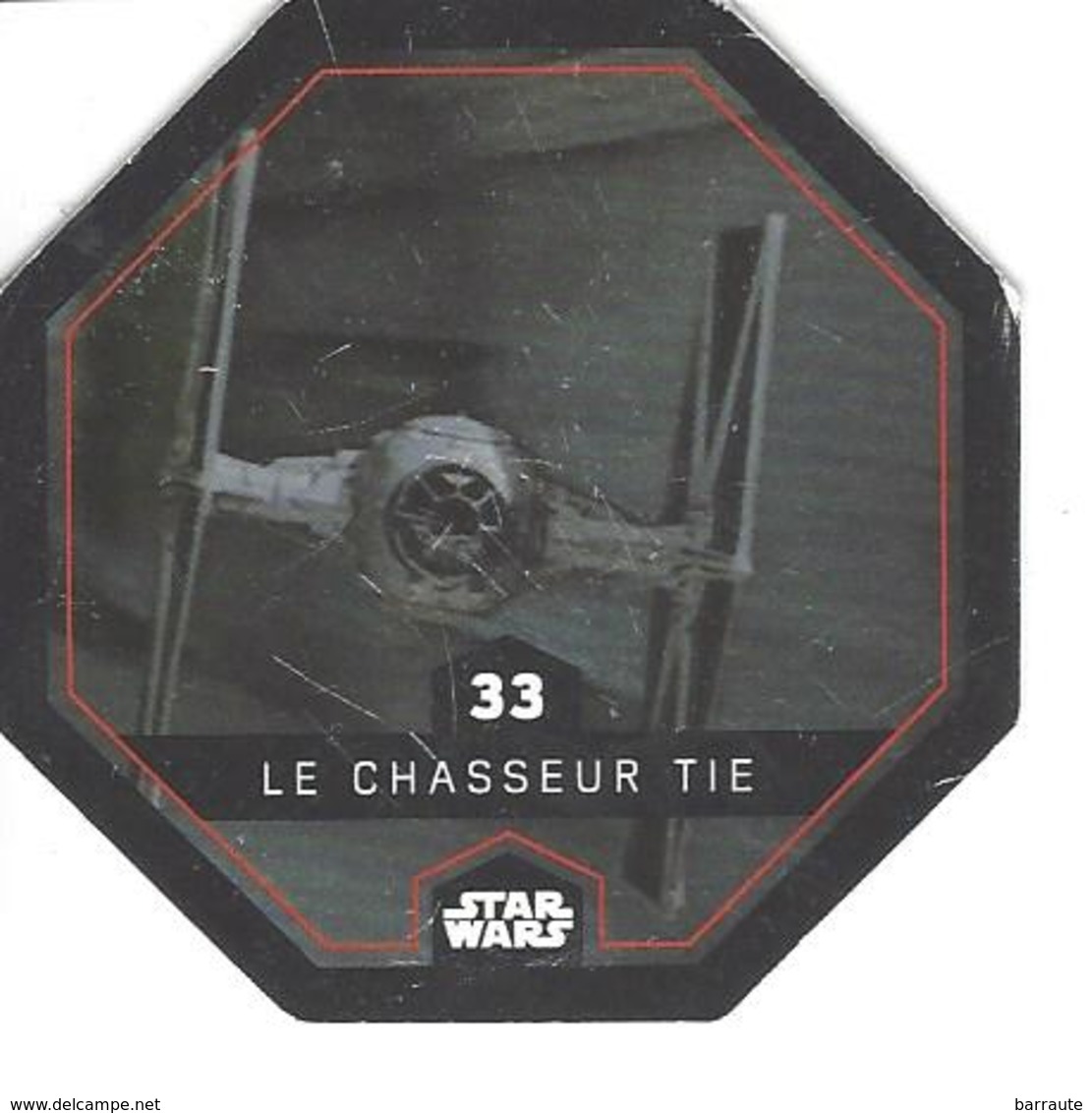 JETON LECLERC STAR WARS   N° 33 LE CHASSEUR TIE - Power Of The Force