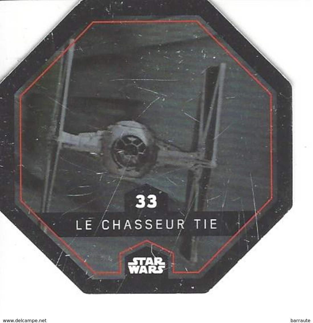 JETON LECLERC STAR WARS   N° 33 LE CHASSEUR TIE - Power Of The Force