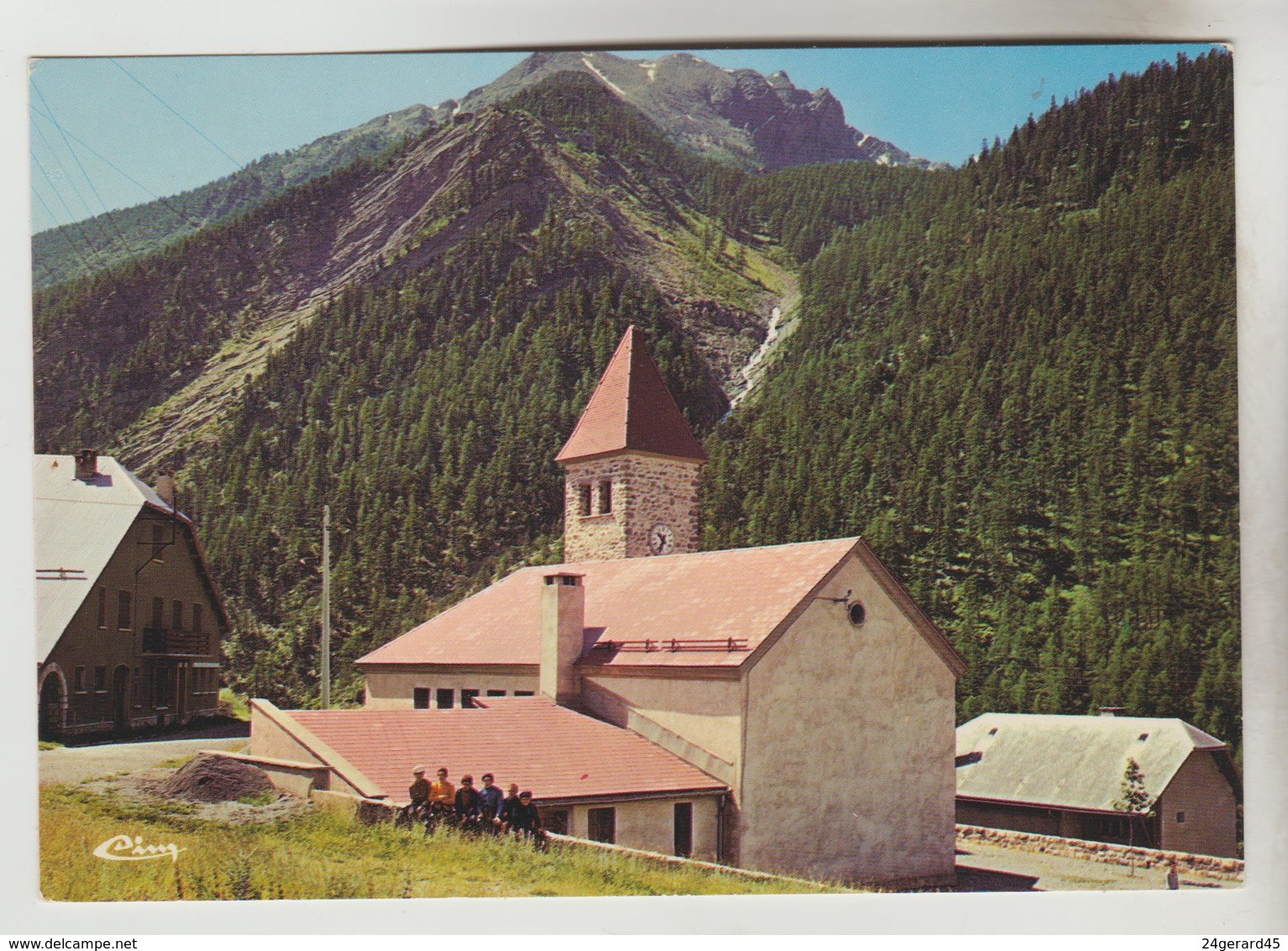 CPSM MEYRONNES (Alpes De Haute Provence) - 1526 M L' église Du Village, La Tête De Séguret 3039 M Et La Cascade - Otros & Sin Clasificación