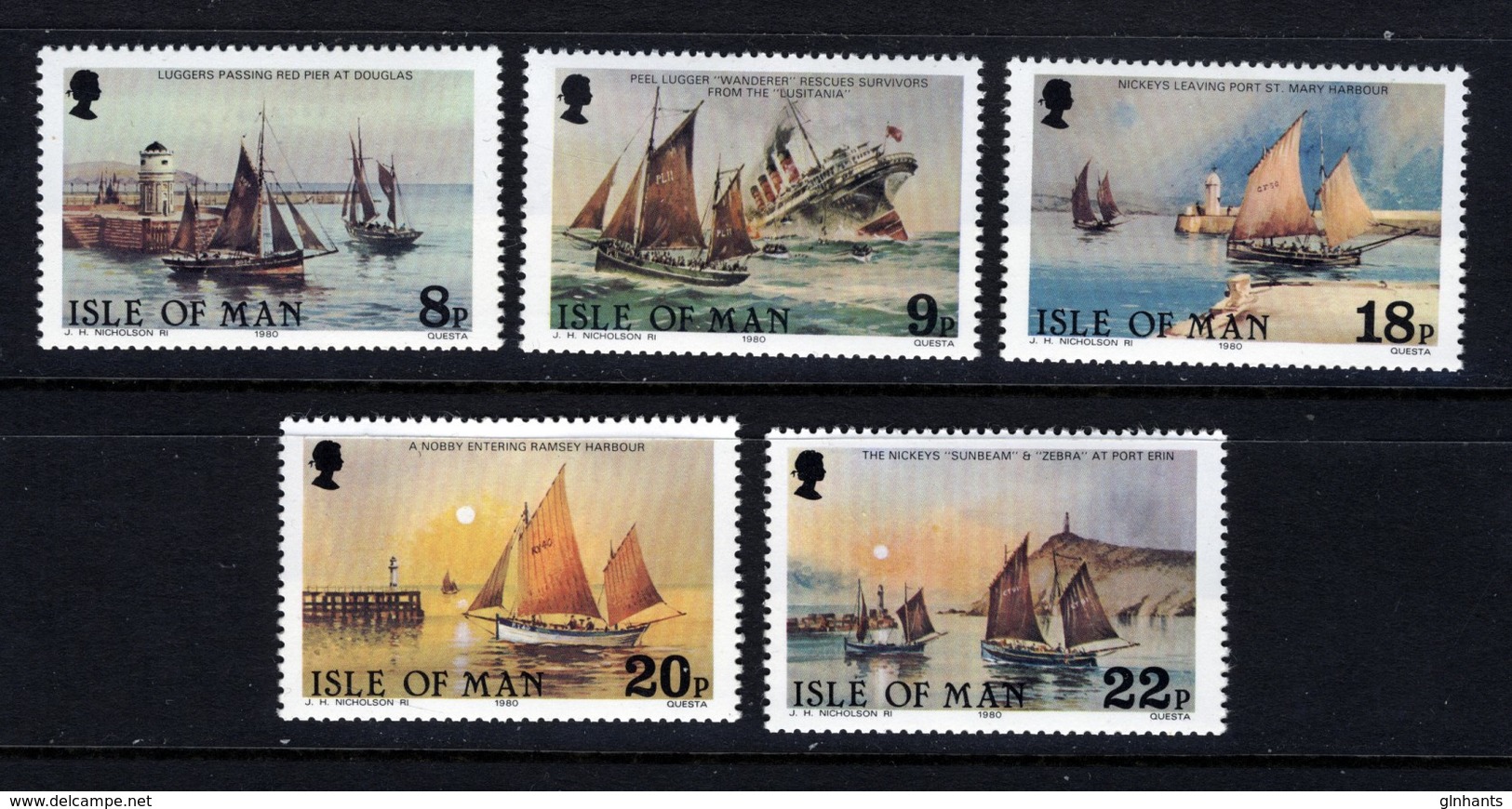 GB ISLE OF MAN IOM - 1981 DEEP SEA FISHERMEN SET (5V) FINE MNH ** SG 190-194 - Ships