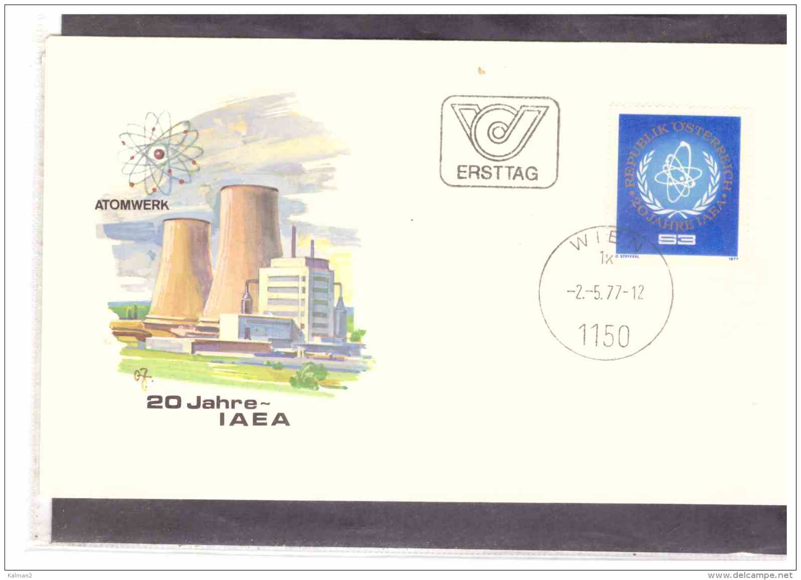 AU1319    -    WIEN  2.5.77   /      FDC    20 JAHRE  I.A.E.A. - Atomenergie