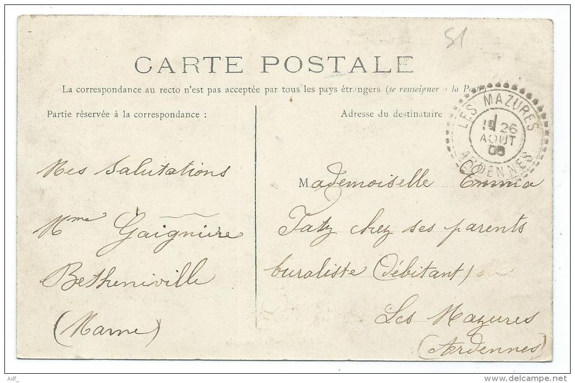 CPA ANIMEE BETHENIVILLE, PLACE MUNET, EDITION DES COMPTOIRS FRANCAIS, MARNE 51 - Bétheniville