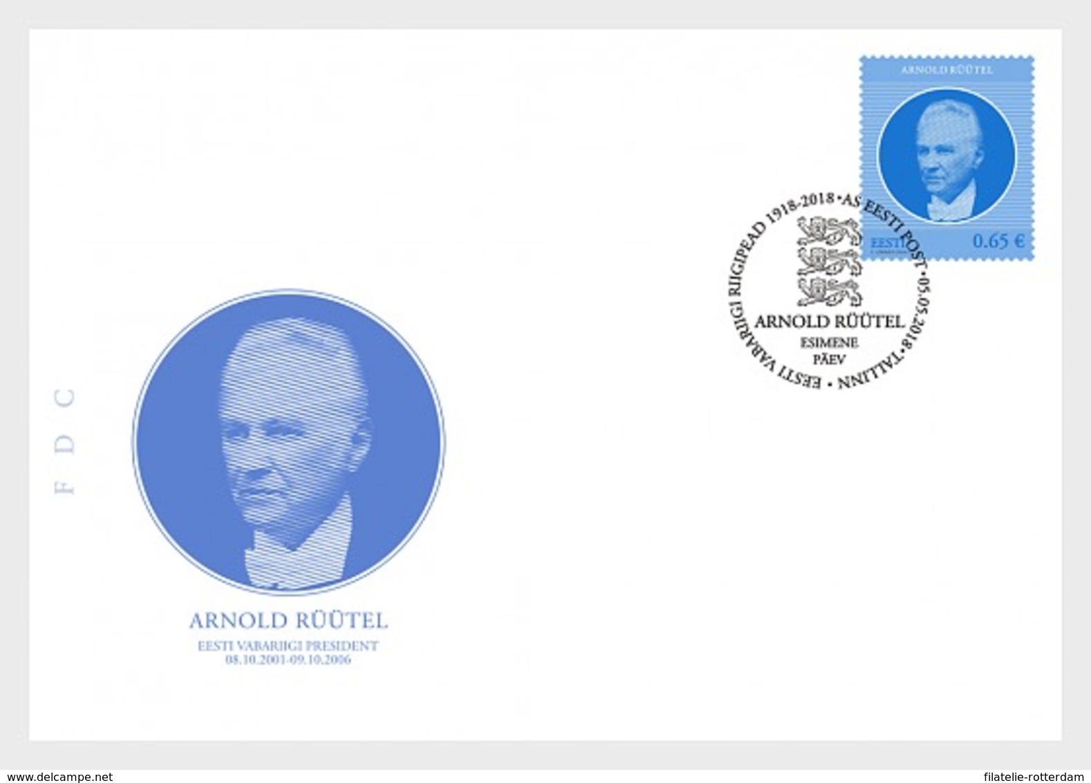 Estland / Estonia - Postfris/MNH - FDC Staatshoofd 2018 - Estland