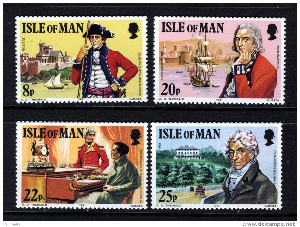 GB ISLE OF MAN IOM - 1981 WILKS SET (4V) FINE MNH ** SG 197-200 - Isle Of Man