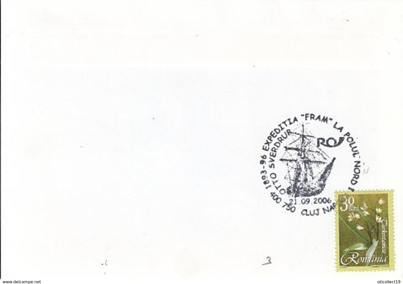 ARCTIC EXPEDITION, FRAM'S FIRST VOYAGE, SHIP, CREW, SPECIAL COVER, 2006, ROMANIA - Expéditions Arctiques