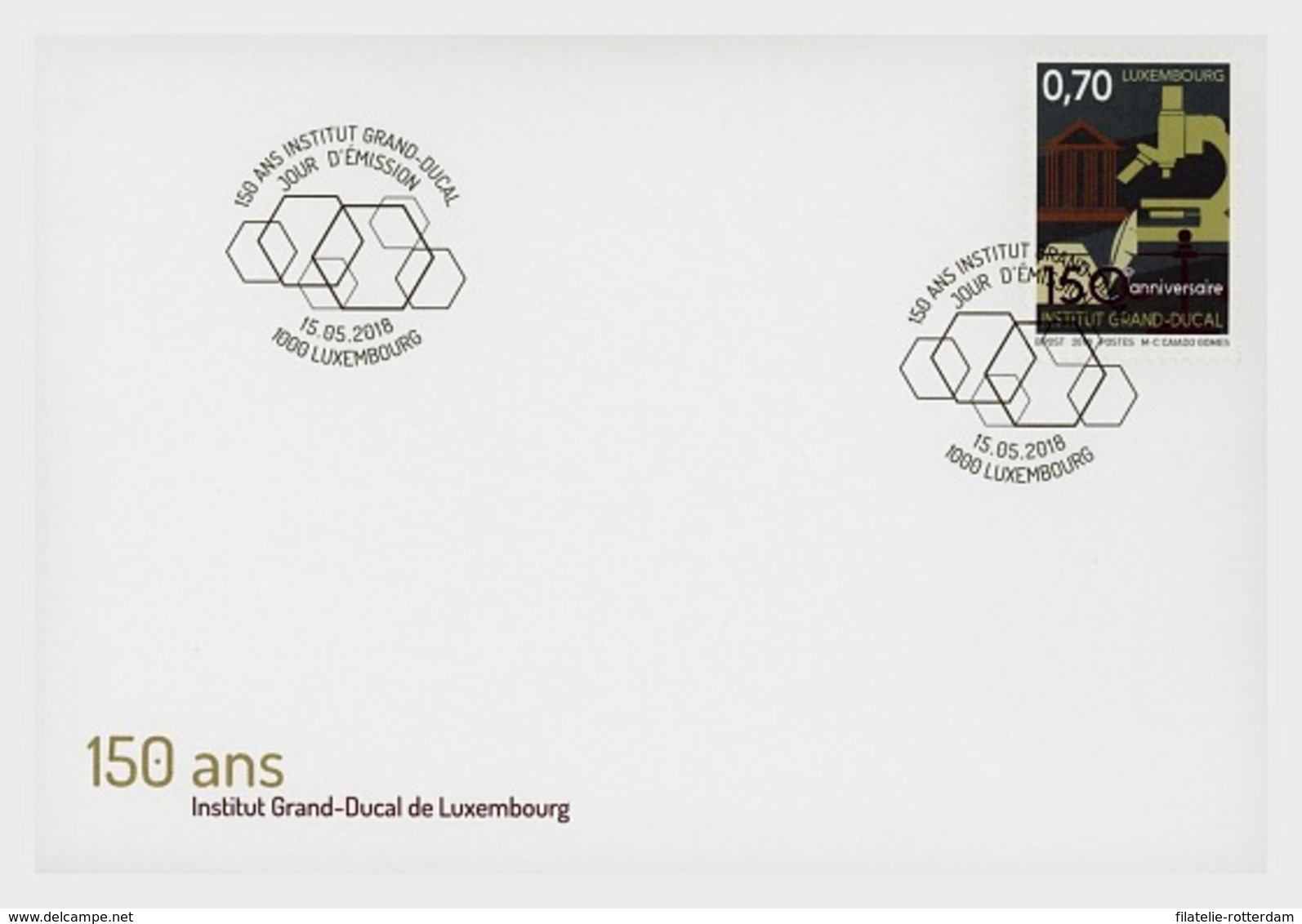 Luxemburg / Luxembourg - Postfris/MNH - FDC 150 Jaar Instituut Grand-Ducal 2018 - Ungebraucht