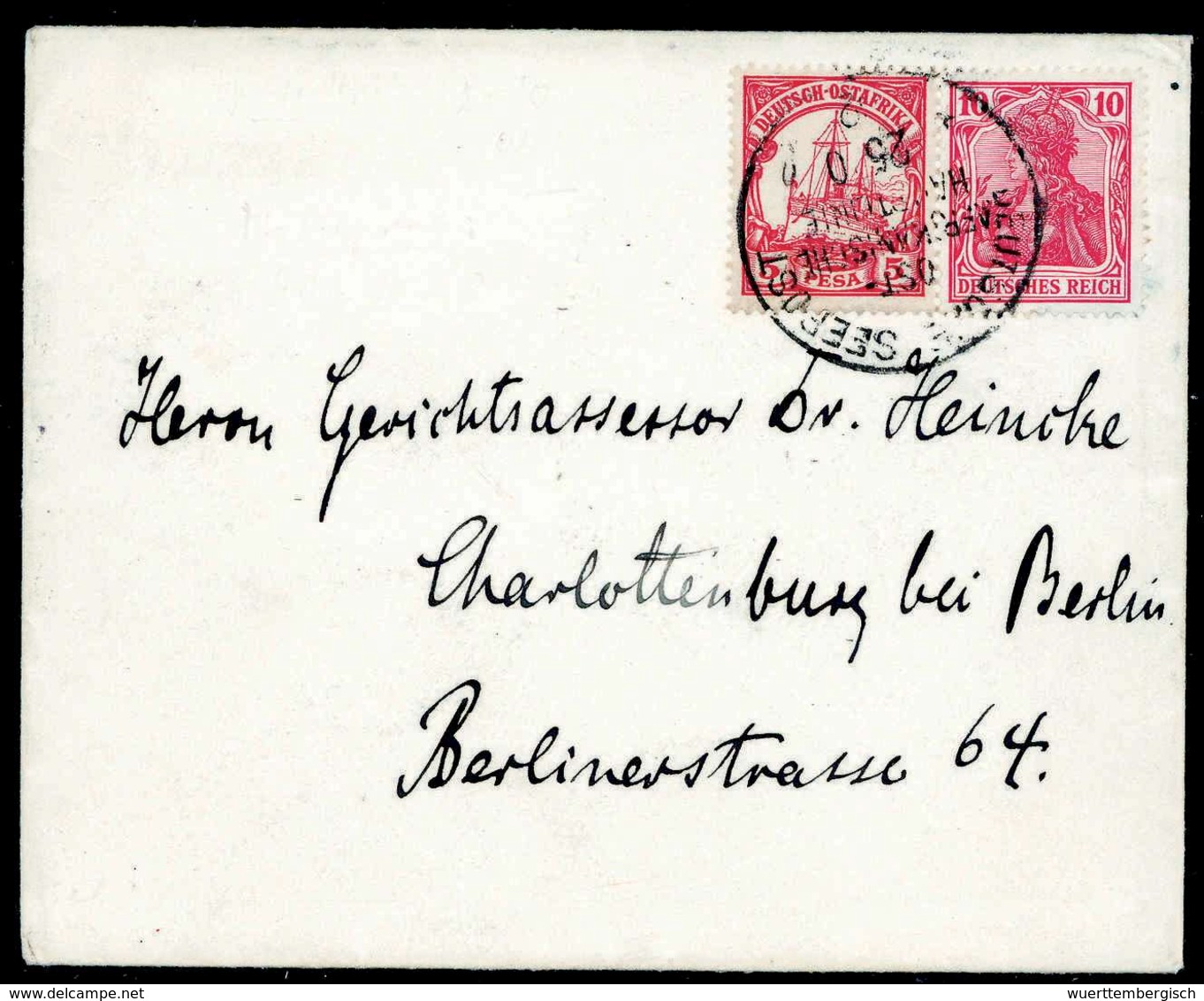 Beleg OAHL "l" ("Kronprinz") 25/10 02, Klar Auf Schönem Brief Mit Mischfrankatur 5 P. Mit Germania 10 Pfg. (Michel: 13,D - Other & Unclassified