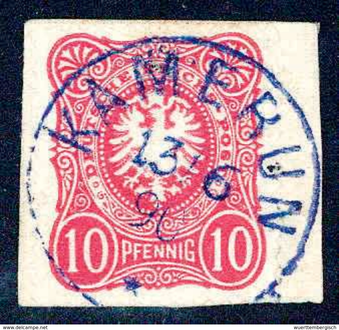 Briefst. 10 Pfg., Tadelloses Bfstk. Mit Blauem Stempel KAMERUN 13/6 90. Diese Farb-Abstempelung Zählt Zu Den Seltensten  - Sonstige & Ohne Zuordnung