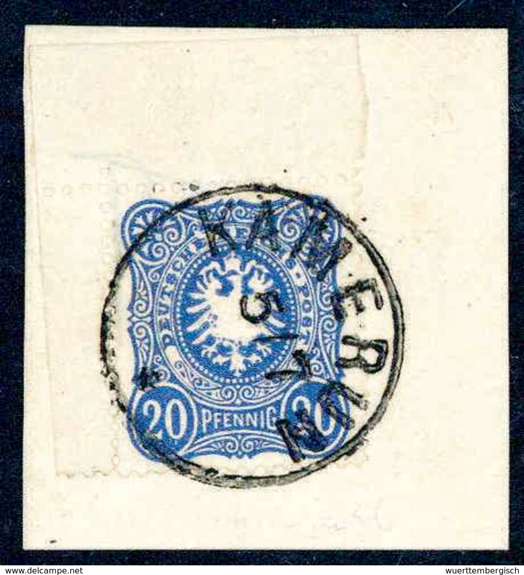 Briefst. 20 Pfg., Tadellose, Li. Ob. Bogenecke Auf Bfstk. Mit Ideal Klarem Stempel KAMERUN 5/7 (ohne Jz."89"). (Michel:  - Other & Unclassified