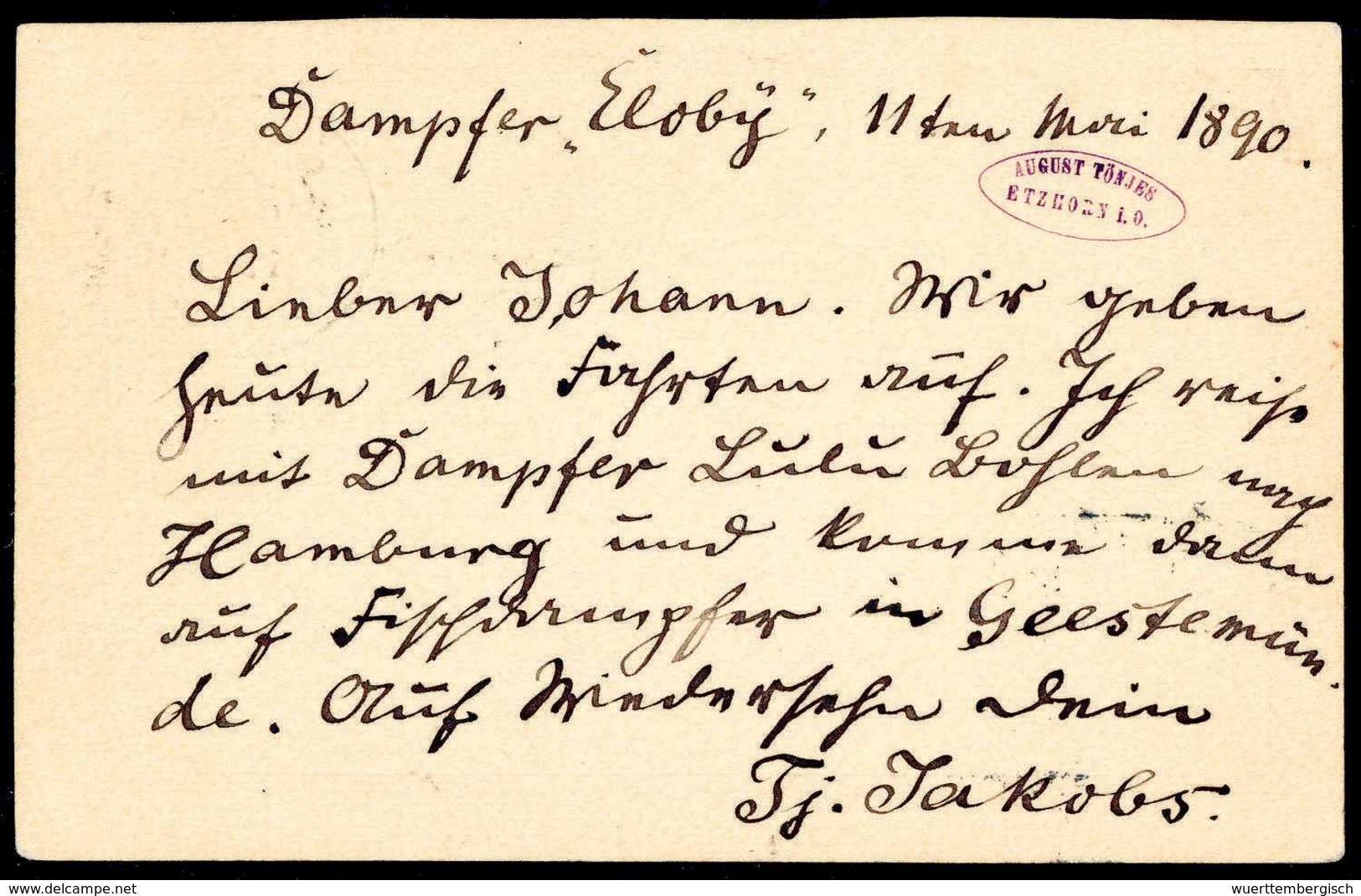 Beleg 10 Pfg., Tadelloses Antwortteil Von Doppelkarte 10/10 Pfg. Mit Klarem Stempel KAMERUN BIAFRAKÜSTE 11/5 90, Rs. Abs - Sonstige & Ohne Zuordnung