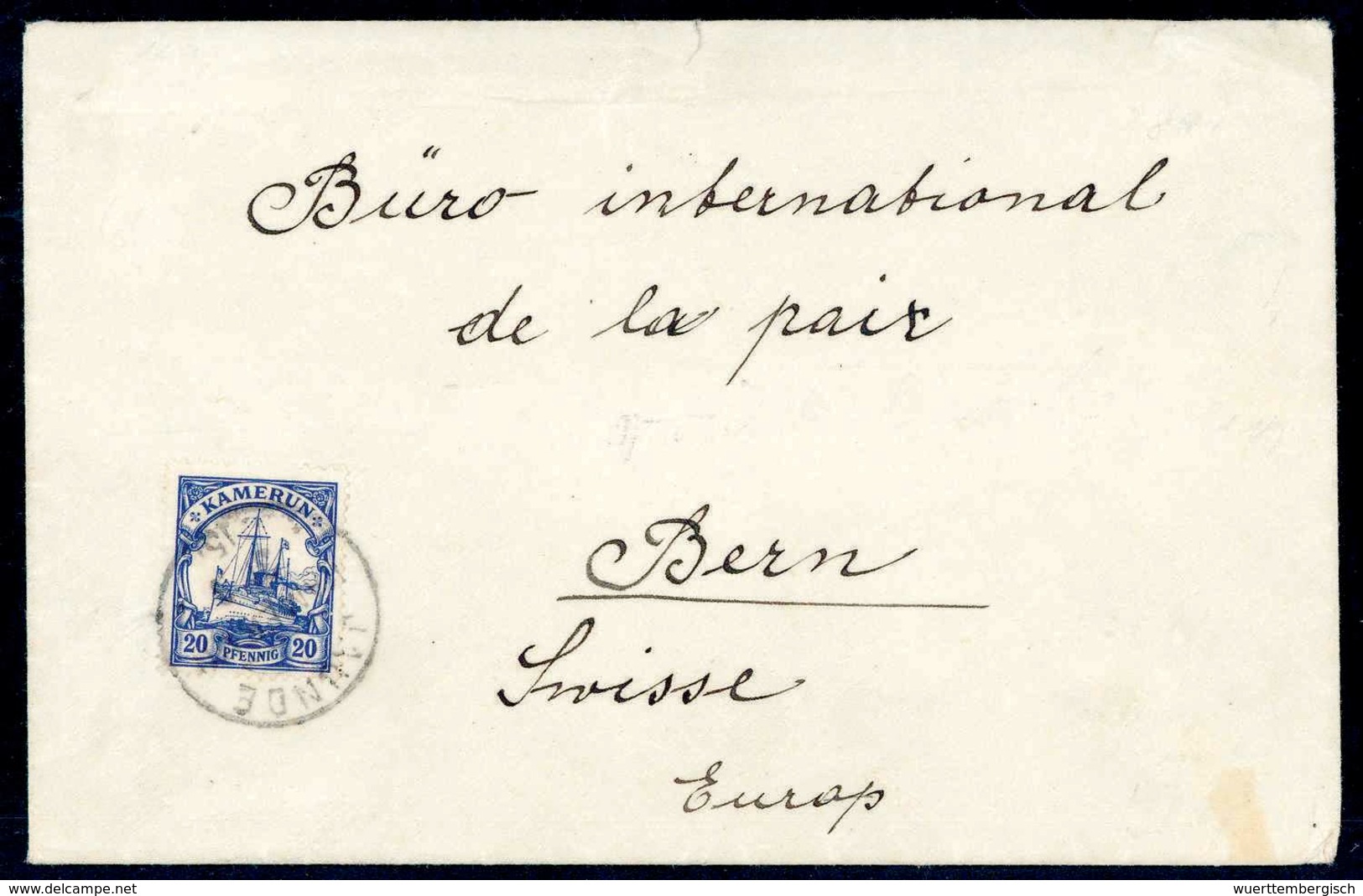 Beleg JAUNDE 31/3 15, Klar Auf Auslandsbrief 20 Pfg. An Das Internationale Friedensbüro In Bern Mit Ak.-Stempel Vom 18.6 - Sonstige & Ohne Zuordnung