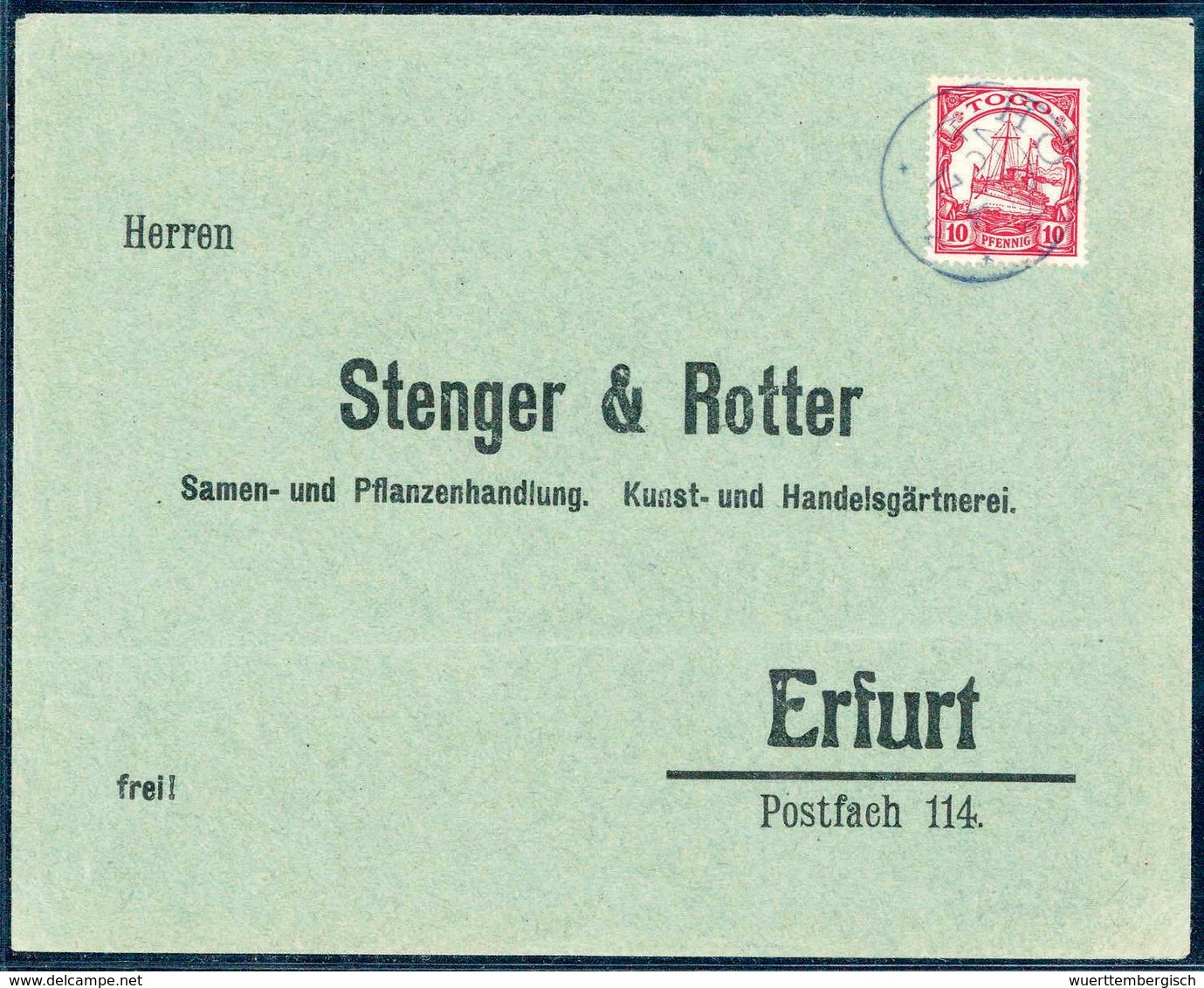 Beleg HO 17/4 12, Klarer Blaugrauer Abschlag Auf Schönem Bedarfs-Vordruckbrief 10 Pfg. (Michel: 9) - Altri & Non Classificati