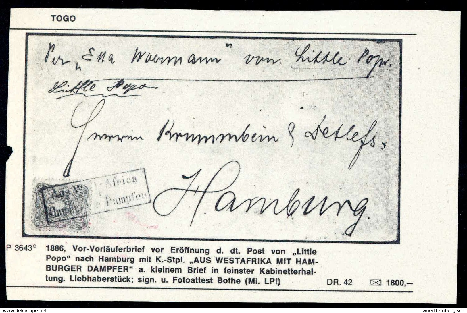 Beleg NUATJÄ 5/8 14, Ideal Auf Tadelloser Bedarfs-Inlandskarte Nach Lome. Inlands-Kriegspost Aus Togo Ist Sehr Selten, A - Sonstige & Ohne Zuordnung